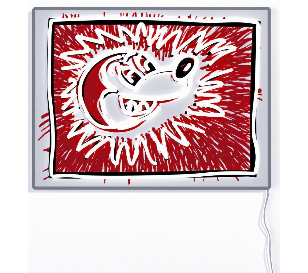 YELLOWPOP Disney x Keith Haring 3 Explosive Mickey Mouse LED Wall Lamp - Red & White image number 2 of 5