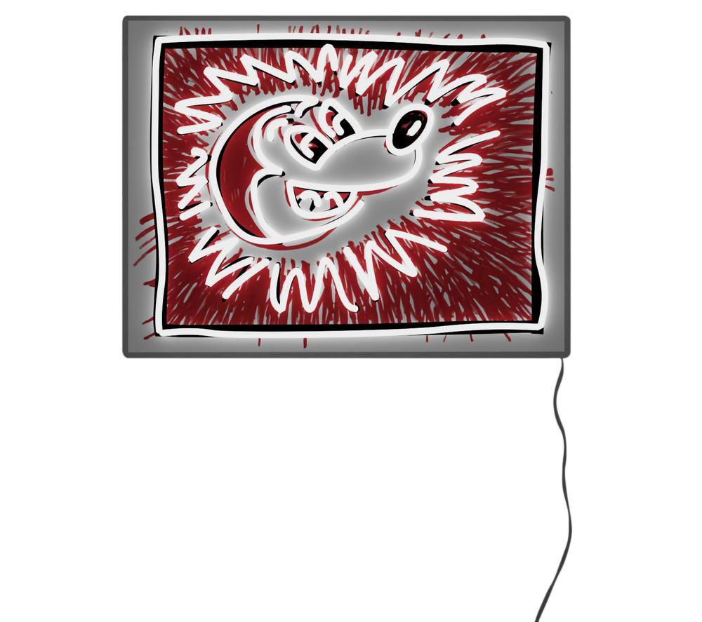 YELLOWPOP Disney x Keith Haring 3 Explosive Mickey Mouse LED Wall Lamp - Red & White image number 3 of 5