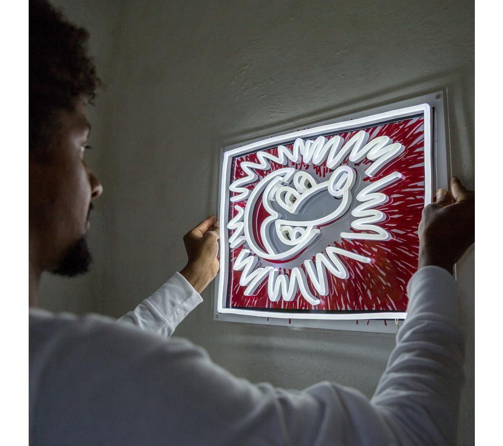 YELLOWPOP Disney x Keith Haring 3 Explosive Mickey Mouse LED Wall Lamp - Red & White image number 5 of 5