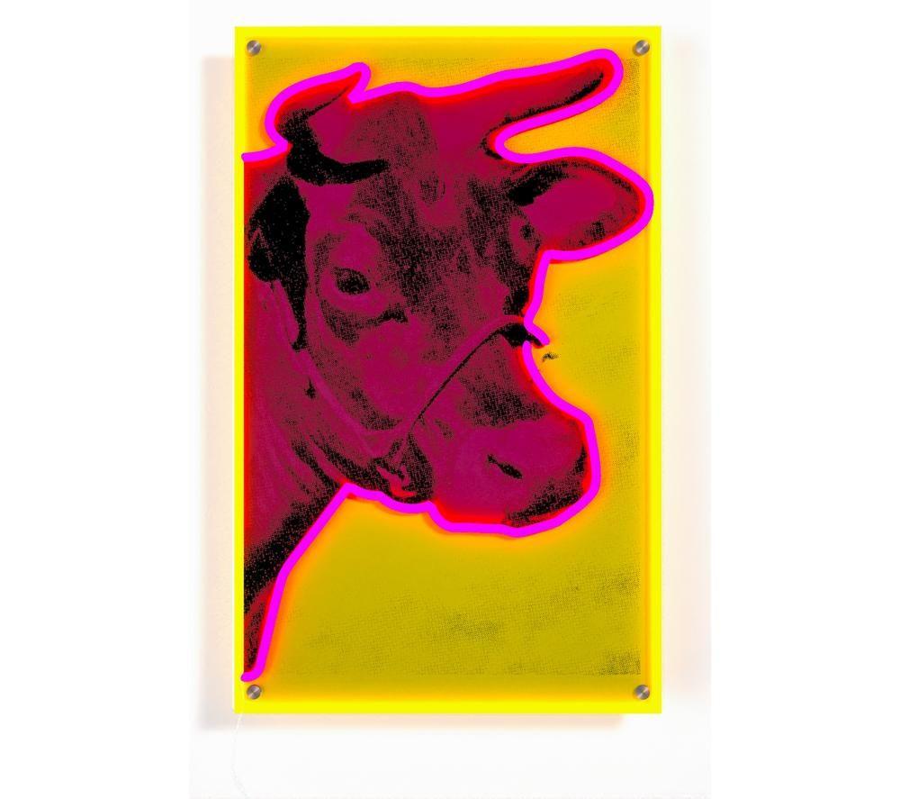 Yellowpop Andy Warhol Cow Led Wall Lamp - Multicolour