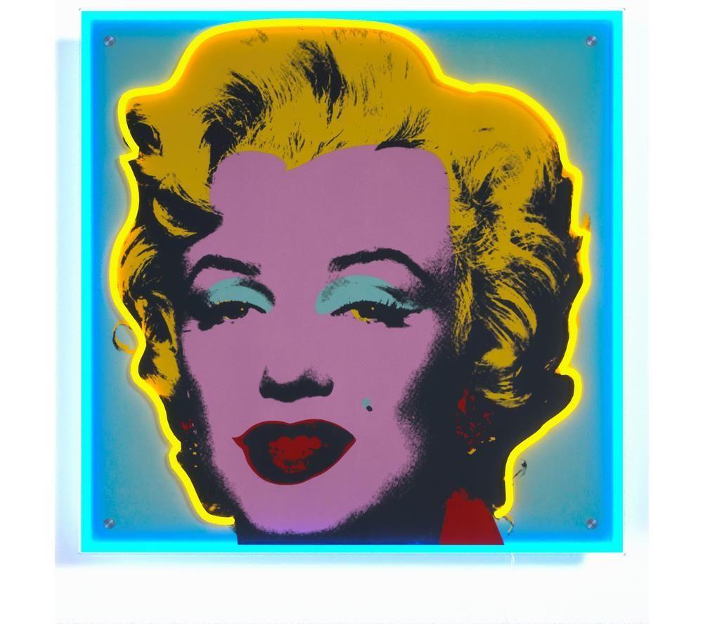 Yellowpop Andy Warhol Marilyn Monroe Led Wall Lamp - Multicolour, Large