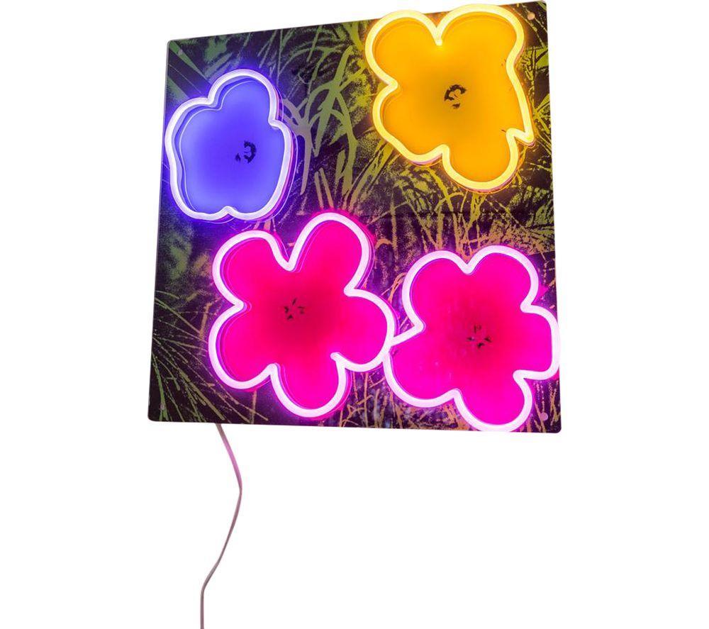 YELLOWPOP Andy Warhol Flowers LED Wall Lamp - Multicoloured image number 2 of 3