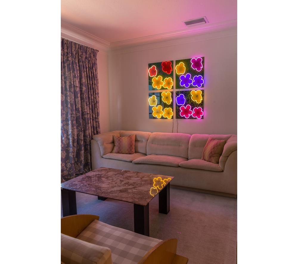 YELLOWPOP Andy Warhol Flowers LED Wall Lamp - Multicoloured image number 3 of 3