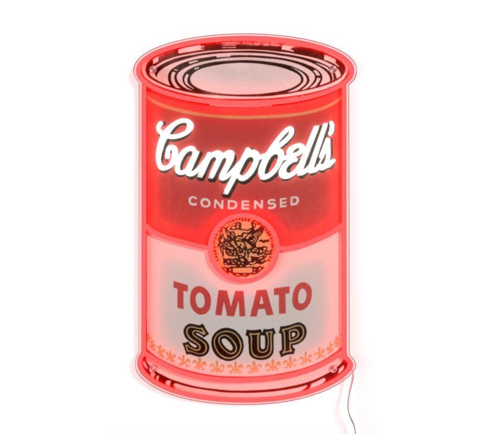 YELLOWPOP Andy Warhol Campbells Soup Cans LED Wall Lamp - White & Red