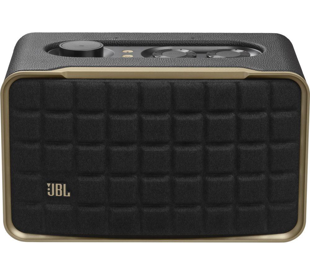JBL Authentics 200, Smart Home Wifi Speaker and Music Streaming, Voice Assist and Bluetooth Connectivity, Retro Design in Black