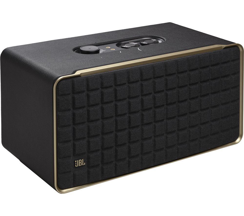 JBL Authentics 500, Hi-Fi Smart Home Speaker Built-In WiFi and Music Streaming, Voice Assist and Bluetooth Connectivity, Retro Design in Black