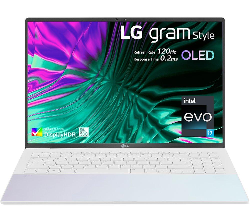 LG gram Style OLED 16Z90RS-K.AD7AA1 16 Laptop - IntelCore? i7, 2 TB SSD, White, White