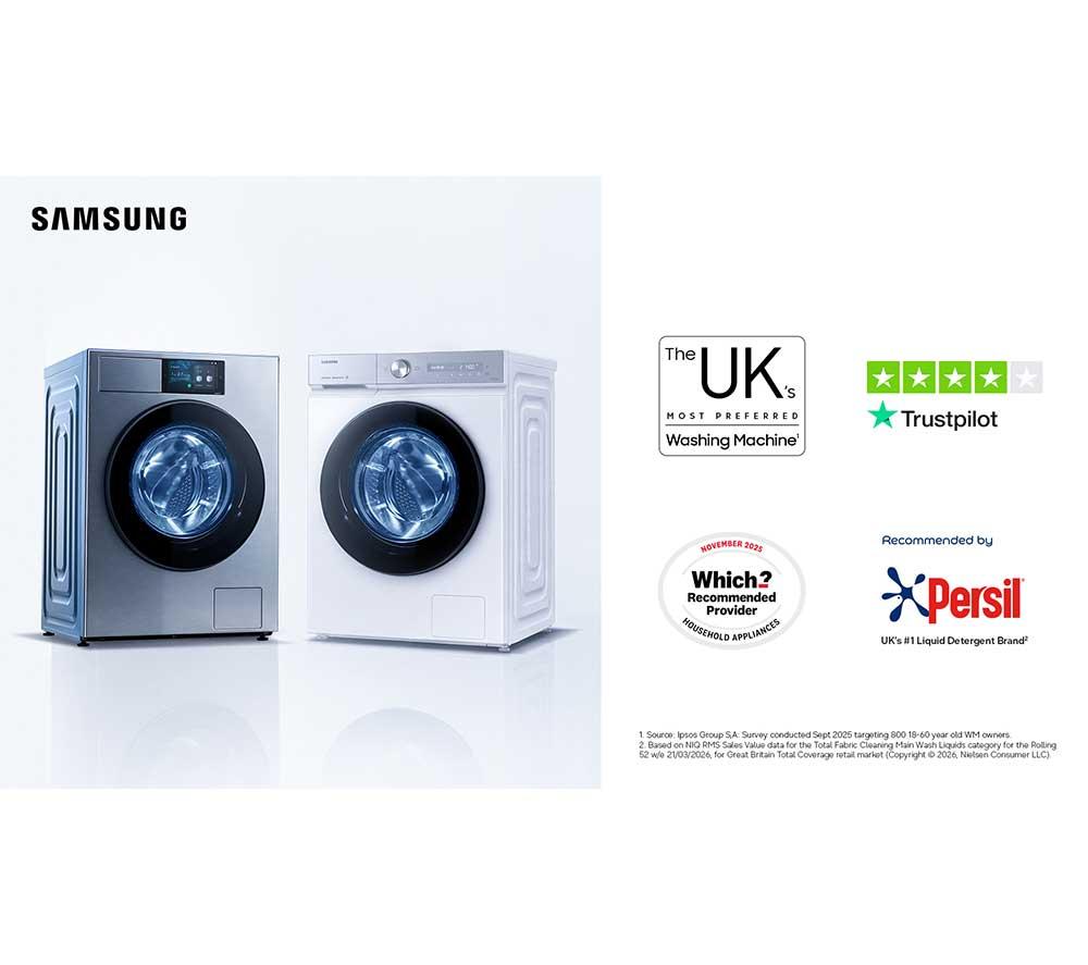 SAMSUNG Series 5 AI Energy WW90CGC04DAEEU WiFi-enabled 9 kg 1400 Spin Washing Machine - White image number 12 of 12