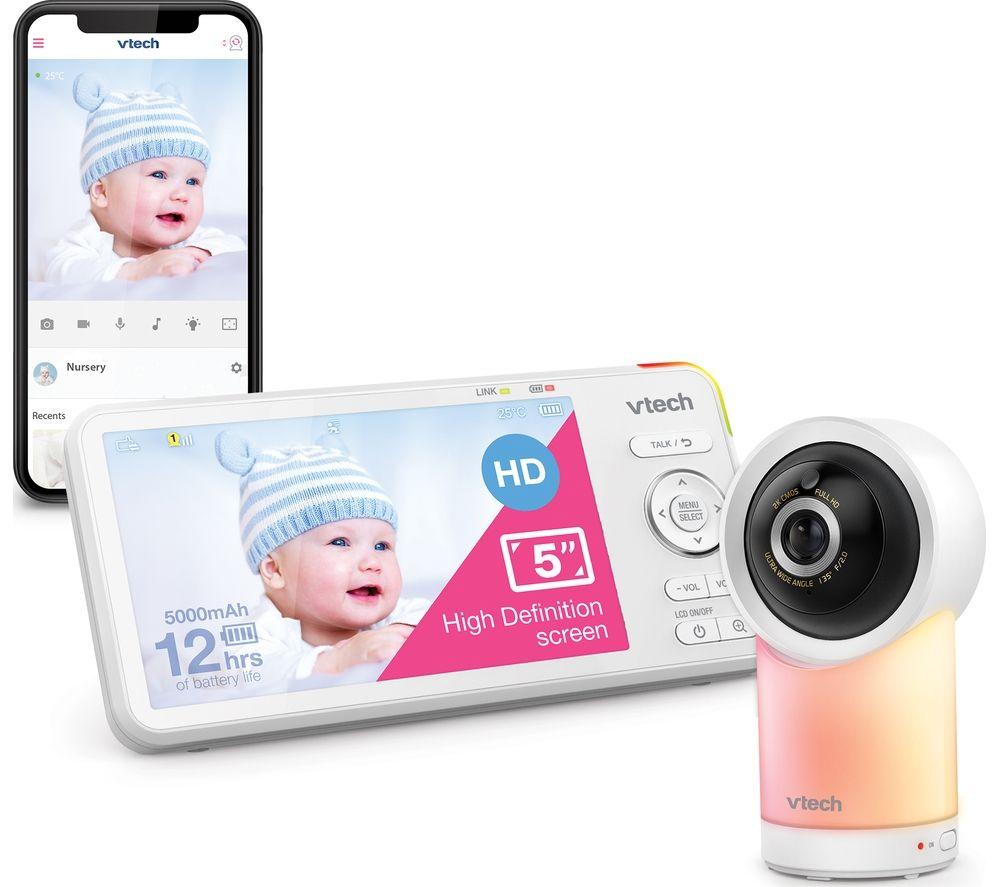 VTECH RM5766HD 5 LCD Screen Smart Video Baby Monitor - White