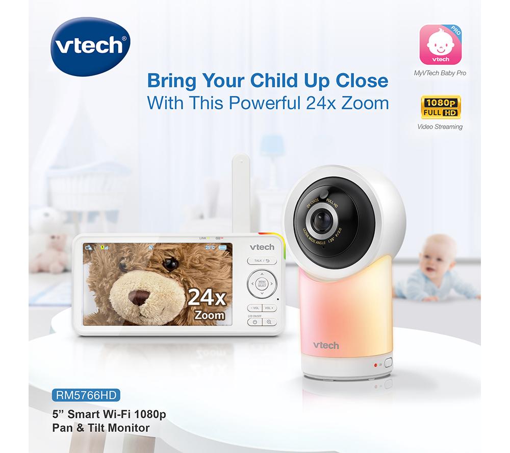VTECH RM5766HD 5" LCD Screen Smart Video Baby Monitor - White image number 7 of 15