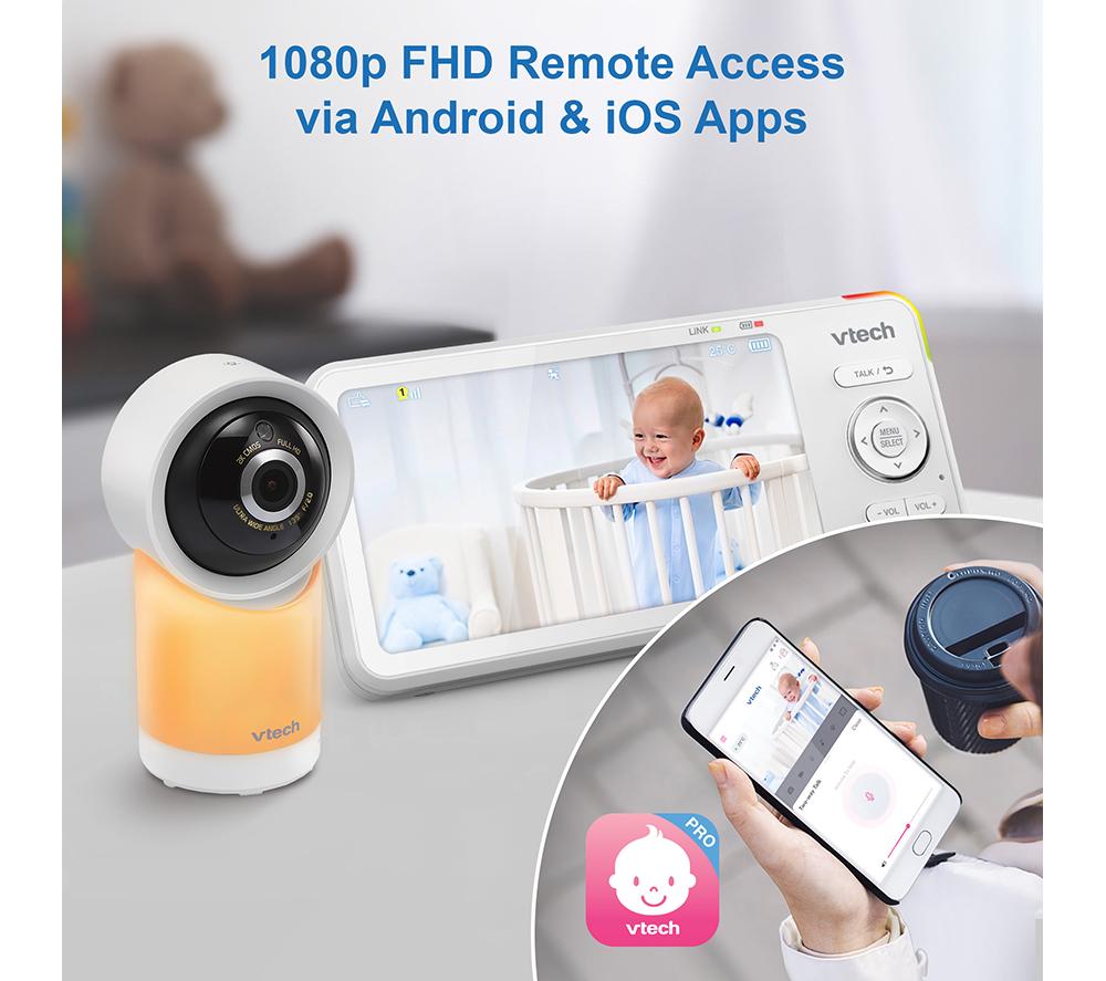 VTECH RM5766HD 5" LCD Screen Smart Video Baby Monitor - White image number 13 of 15