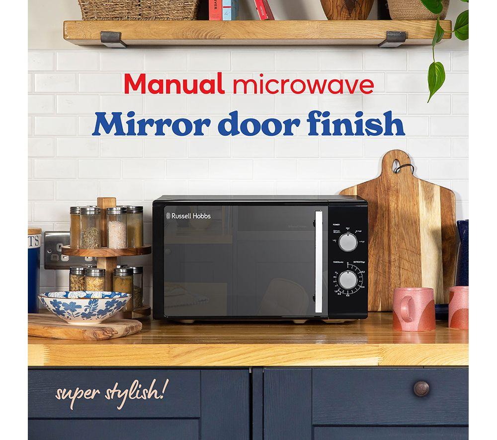 RUSSELL HOBBS RHM2060B Compact Solo Microwave - Black & Silver image number 5 of 9