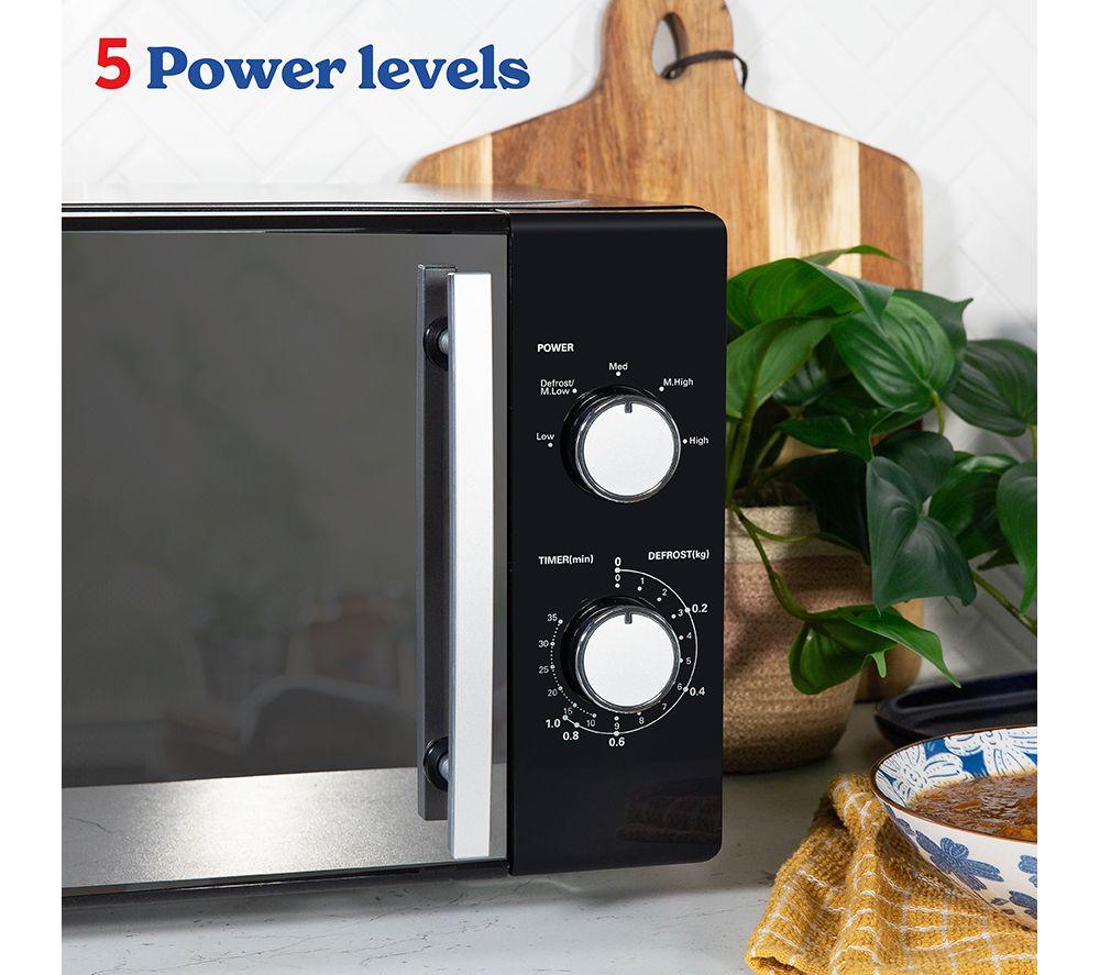 RUSSELL HOBBS RHM2060B Compact Solo Microwave - Black & Silver image number 8 of 9