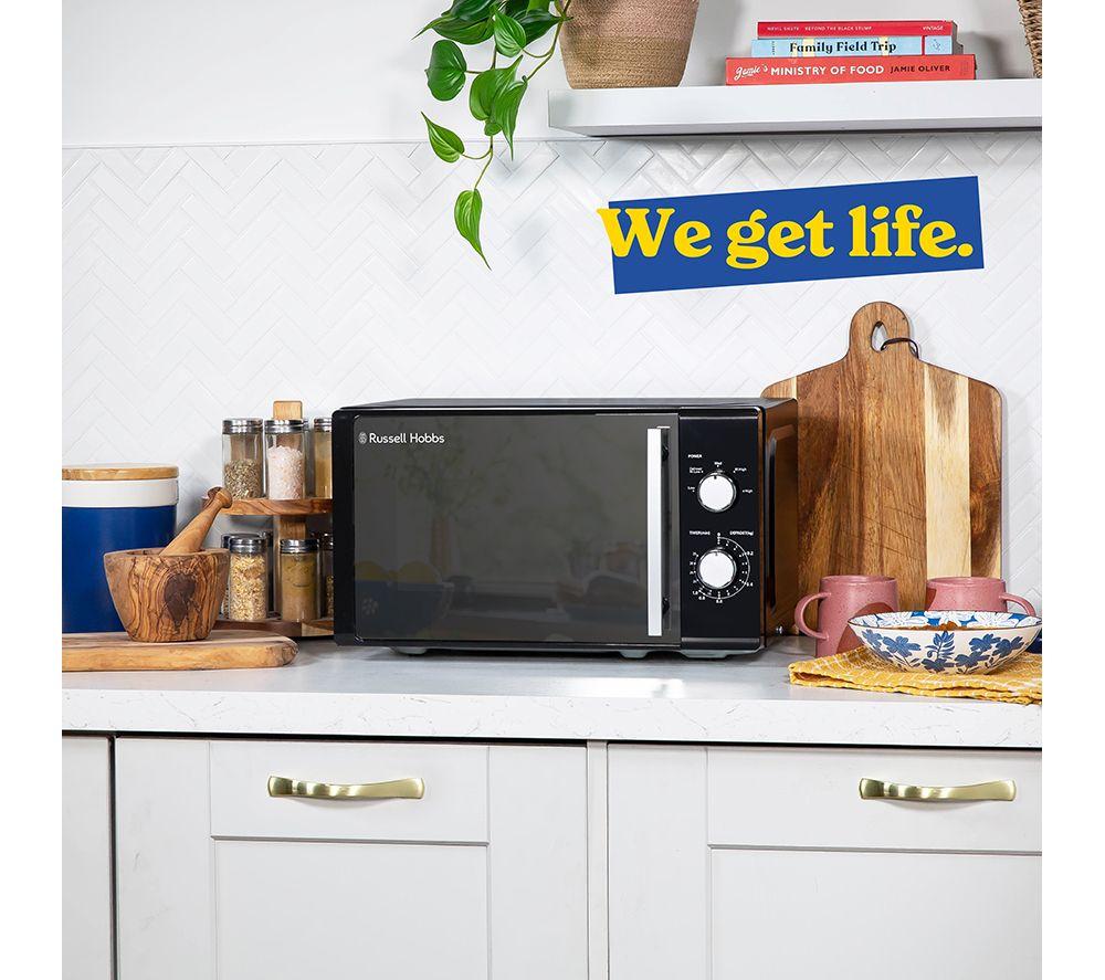 RUSSELL HOBBS RHM2060B Compact Solo Microwave - Black & Silver image number 9 of 9