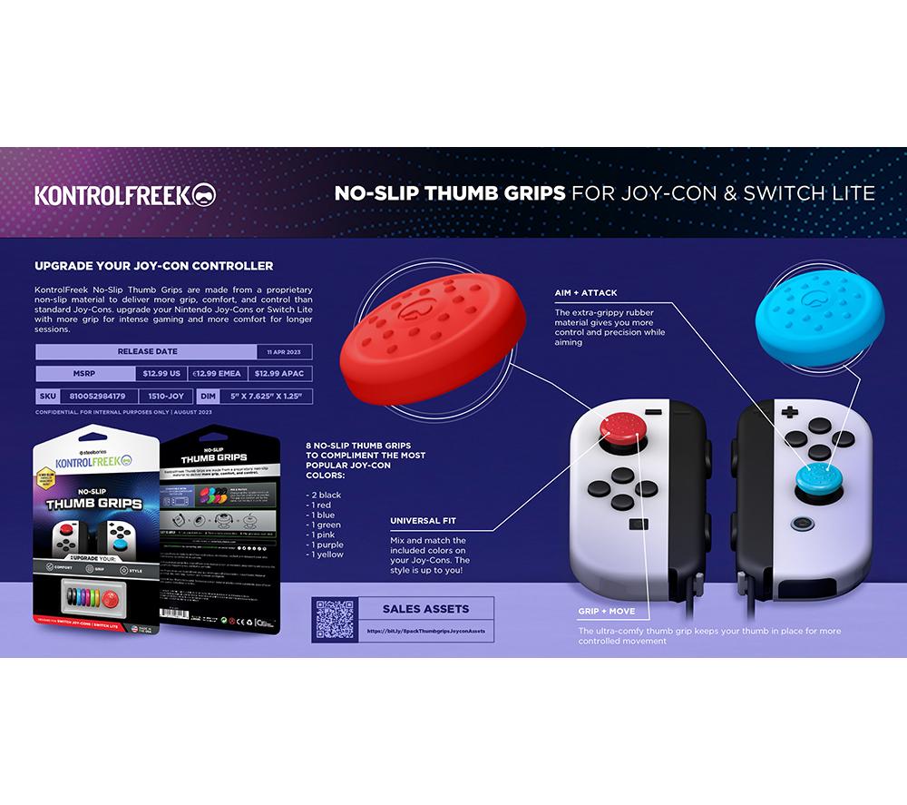 KONTROL FREEK No-Slip Thumb Grips for Switch Joy-Con - Pack of 8 image number 9 of 9