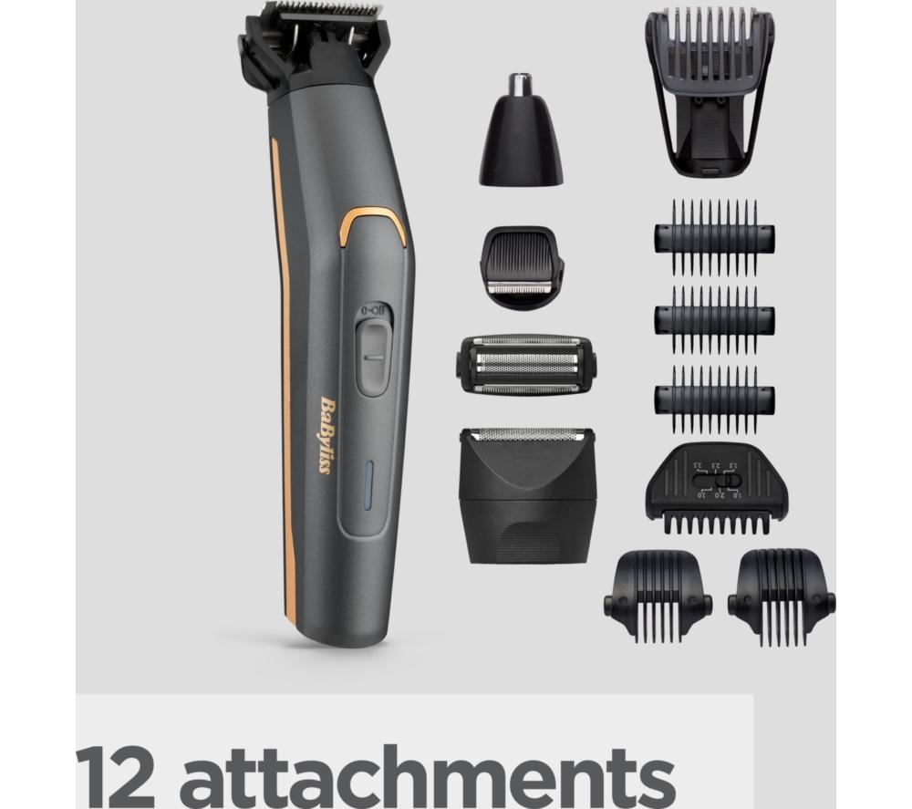 BABYLISS MT987U Graphite Precision 12-in-1 Multi-Trimmer - Graphite & Gold image number 2 of 12