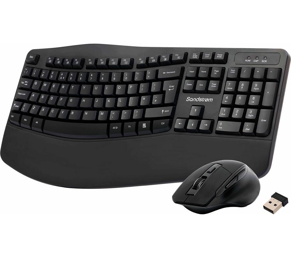 SANDSTROM SERGOCS25 Wireless Keyboard & Mouse Set