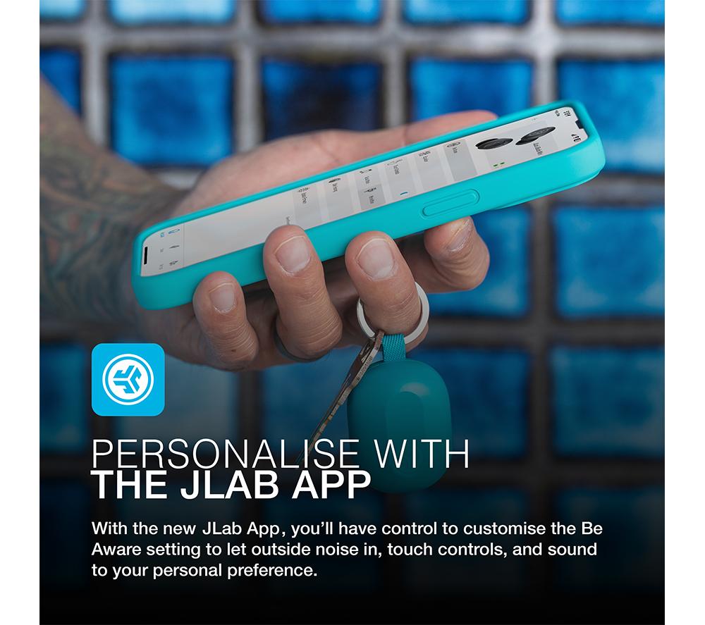 JLAB AUDIO JBuds Mini Wireless Bluetooth Earbuds - Aqua Teal image number 5 of 7