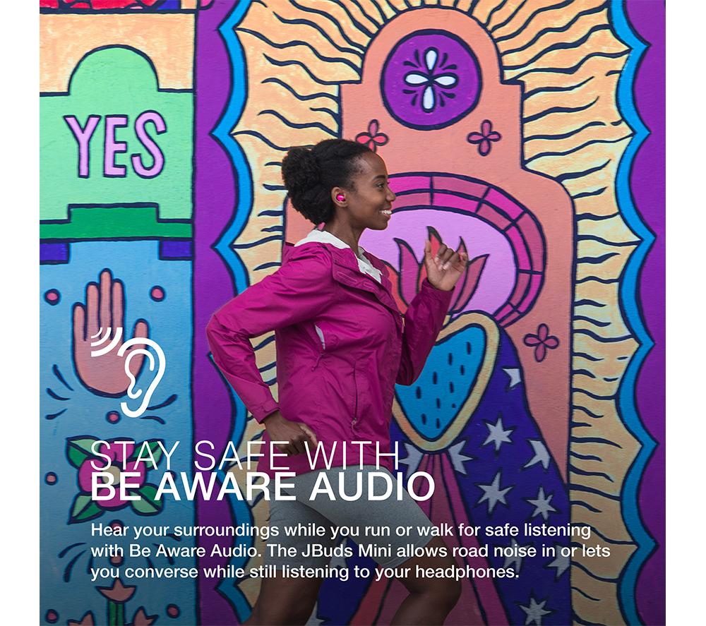 JLAB AUDIO JBuds Mini Wireless Bluetooth Earbuds - Pink image number 4 of 7