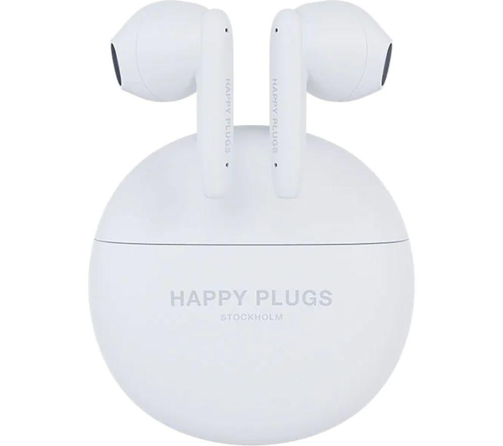 HAPPY PLUGS Joy Lite Wireless Bluetooth Earbuds - White image number 2 of 5