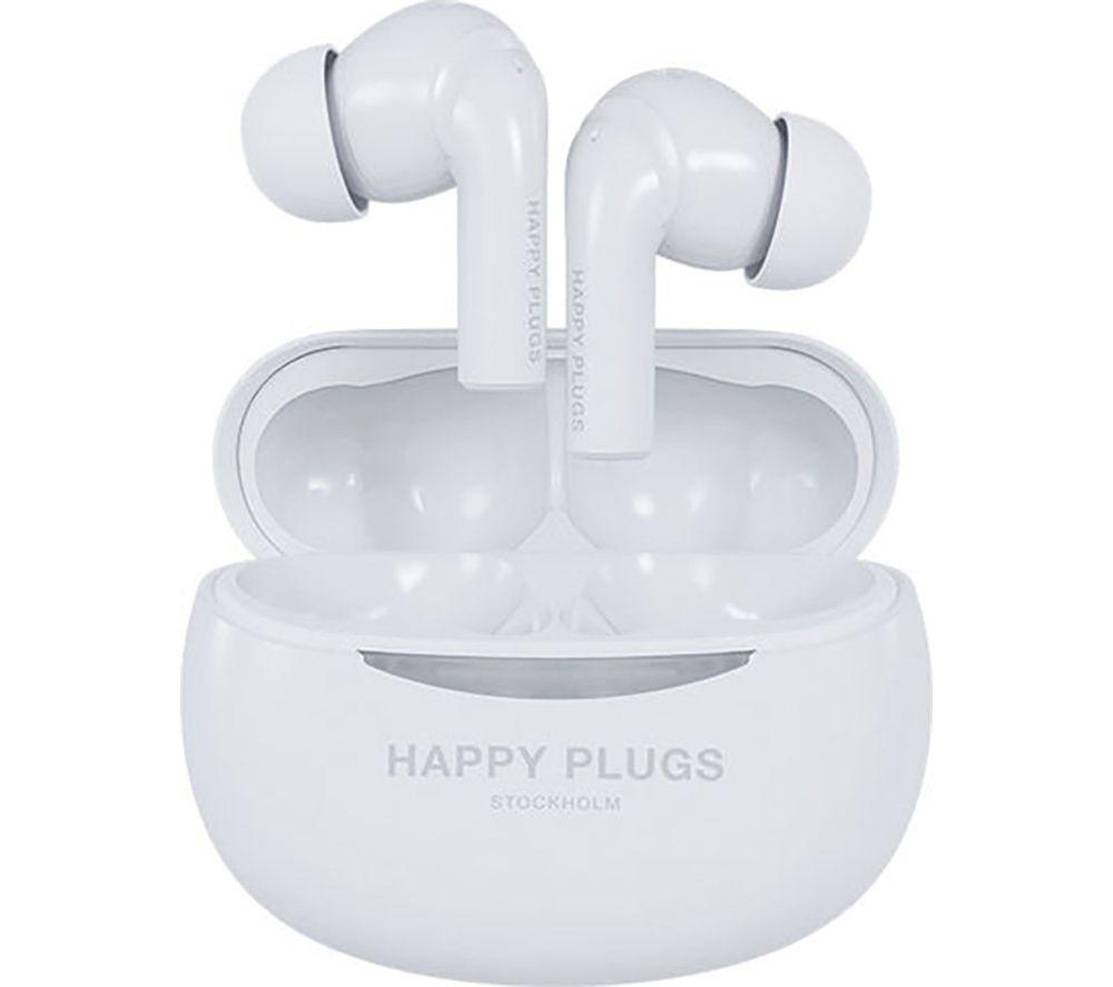 HAPPY PLUGS Joy Pro Wireless Bluetooth Noise-Cancelling Earbuds - White image number 3 of 5
