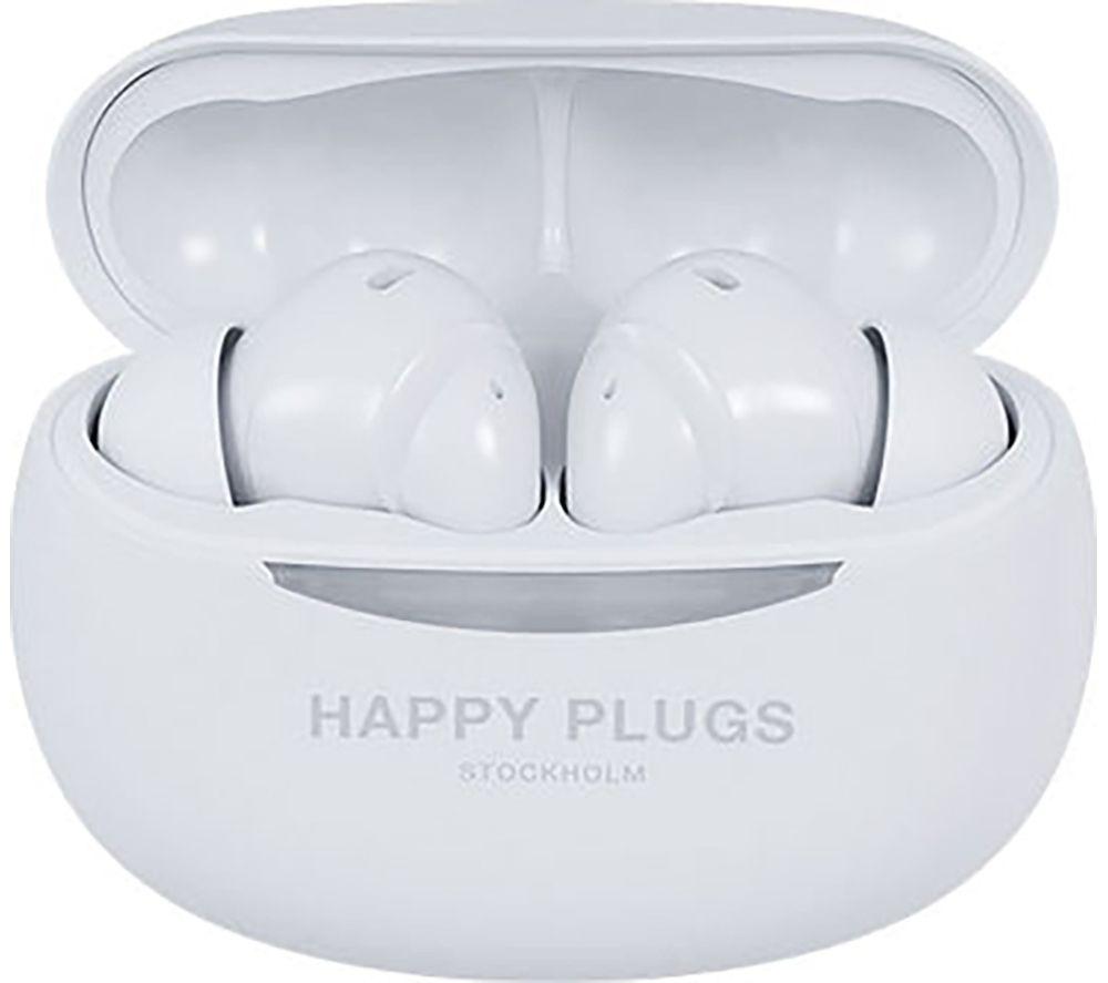 HAPPY PLUGS Joy Pro Wireless Bluetooth Noise-Cancelling Earbuds - White image number 4 of 5