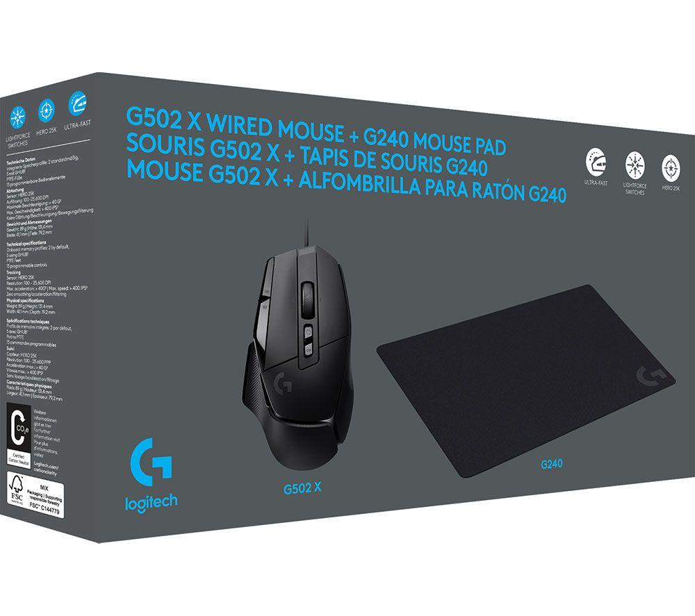 Buy LOGITECH G502 X Optical Gaming Mouse & G240 Gaming Surface