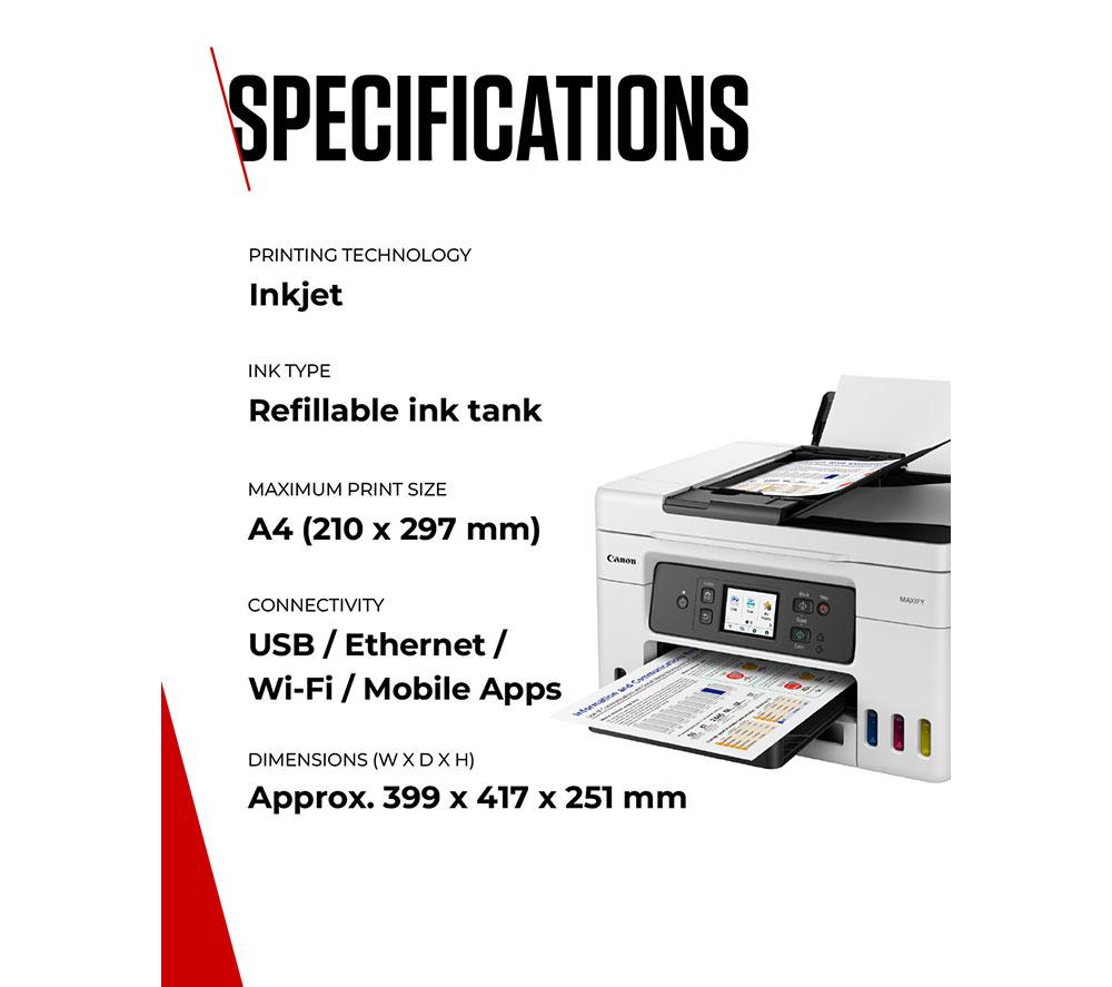 CANON MAXIFY GX4050 All-in-One Wireless Inkjet Printer with Fax image number 6 of 8