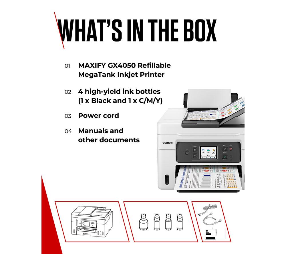 CANON MAXIFY GX4050 All-in-One Wireless Inkjet Printer with Fax image number 7 of 8