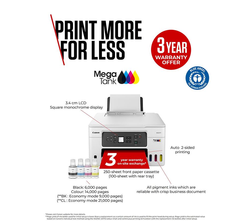 CANON MAXIFY GX3050 All-in-One Wireless Inkjet Printer image number 2 of 8