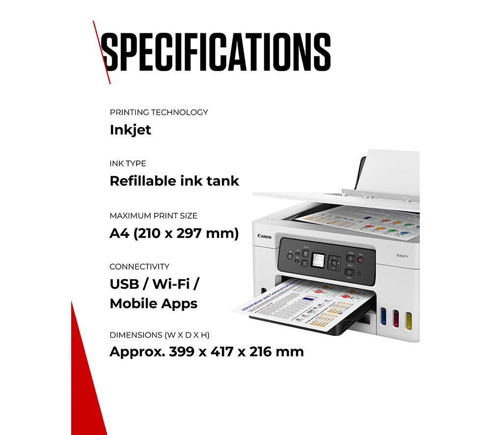 CANON MAXIFY GX3050 All-in-One Wireless Inkjet Printer image number 6 of 8