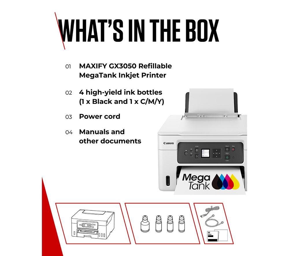 CANON MAXIFY GX3050 All-in-One Wireless Inkjet Printer image number 7 of 8