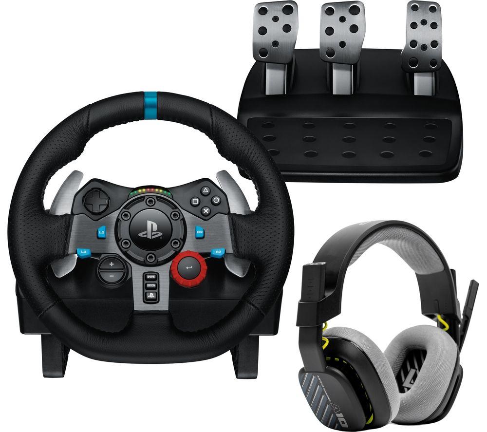 LOGITECH G29 Racing Wheel with Pedals & ASTRO A10 Gaming Headset Bundle