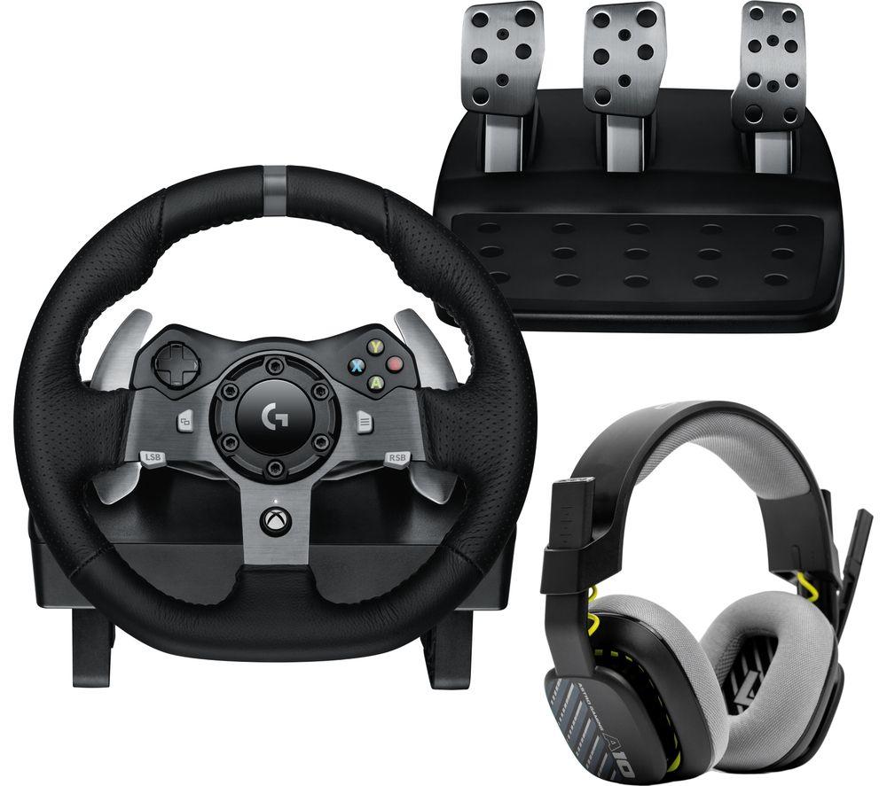LOGITECH G920 Racing Wheel with Pedals & ASTRO A10 Gaming Headset Bundle