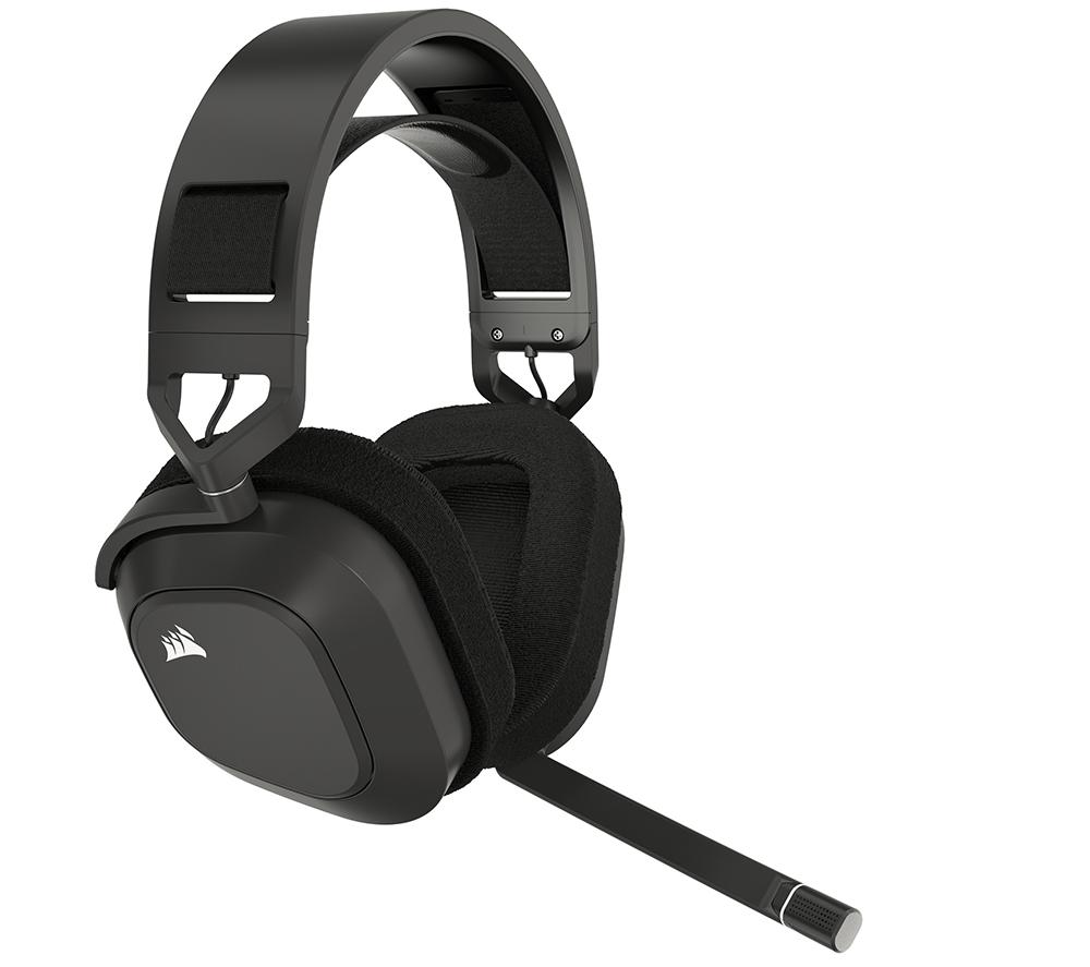 CORSAIR HS80 MAX WIRELESS Multiplatform Gaming Headset with Bluetooth – Dolby Atmos – Omni-Directional Microphone – iCUE Compatible – PC, Mac, PS5, PS4, Nintendo Switch, Mobile – Steel Grey