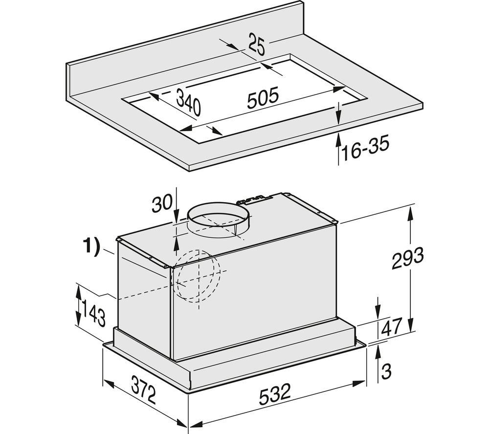 MIELE DA24501 Canopy Cooker Hood - Stainless Steel image number 11 of 11