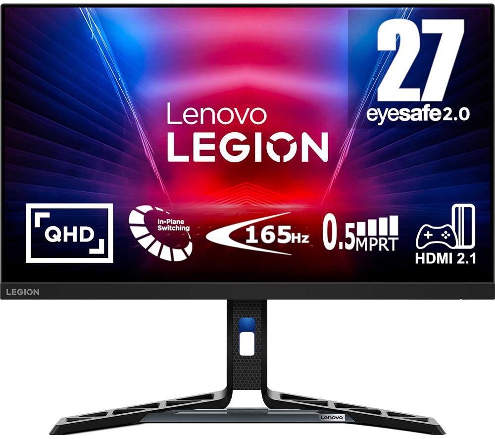 LENOVO Legion R27q-30 Quad HD 27 IPS LCD Gaming Monitor - Black, Black