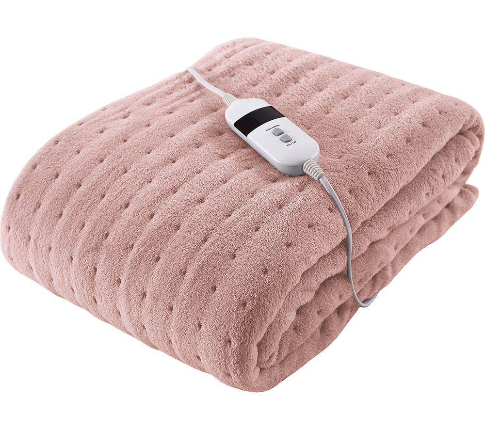 Crystals Electric Blanket, Double (160 X 130 cm) Heated Throw Under Blanket  with 3 Heat Settings, Low Running Cost, Energy Efficient, Easy Fit Straps