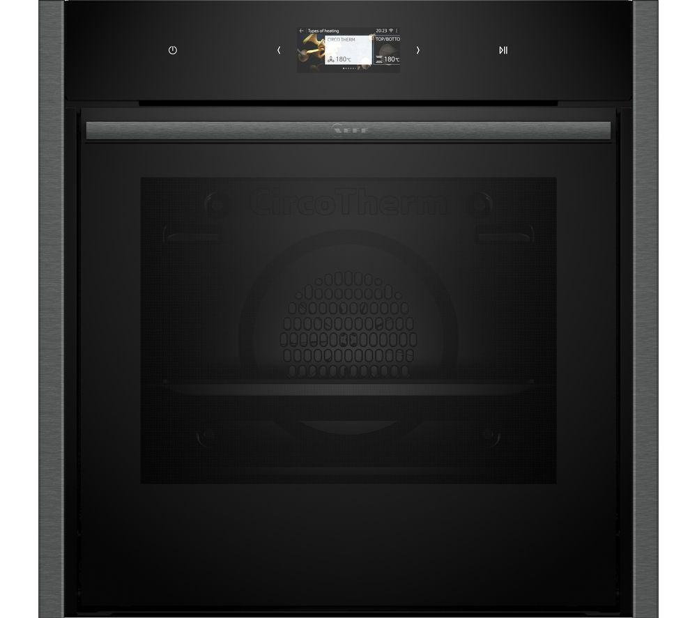 NEFF Slide&Hide N90 B64CS71G0B Electric Pyrolytic Smart Oven – Graphite, Black,Silver/Grey