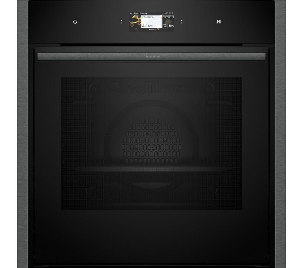 NEFF Slide&Hide N90 B64CS71G0B Electric Pyrolytic Smart Oven - Graphite, Black,Silver/Grey