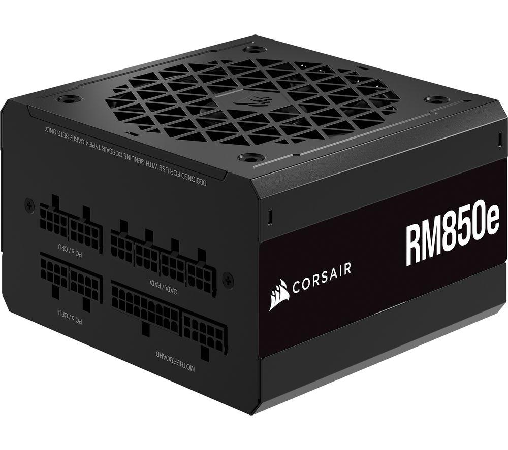 Corsair RM850e (2023) Fully Modular Low-Noise ATX Power Supply - ATX 3.0 & PCIe 5.0 Compliant - 105°C-Rated Capacitors - 80 PLUS Gold Efficiency - Modern Standby Support - Black
