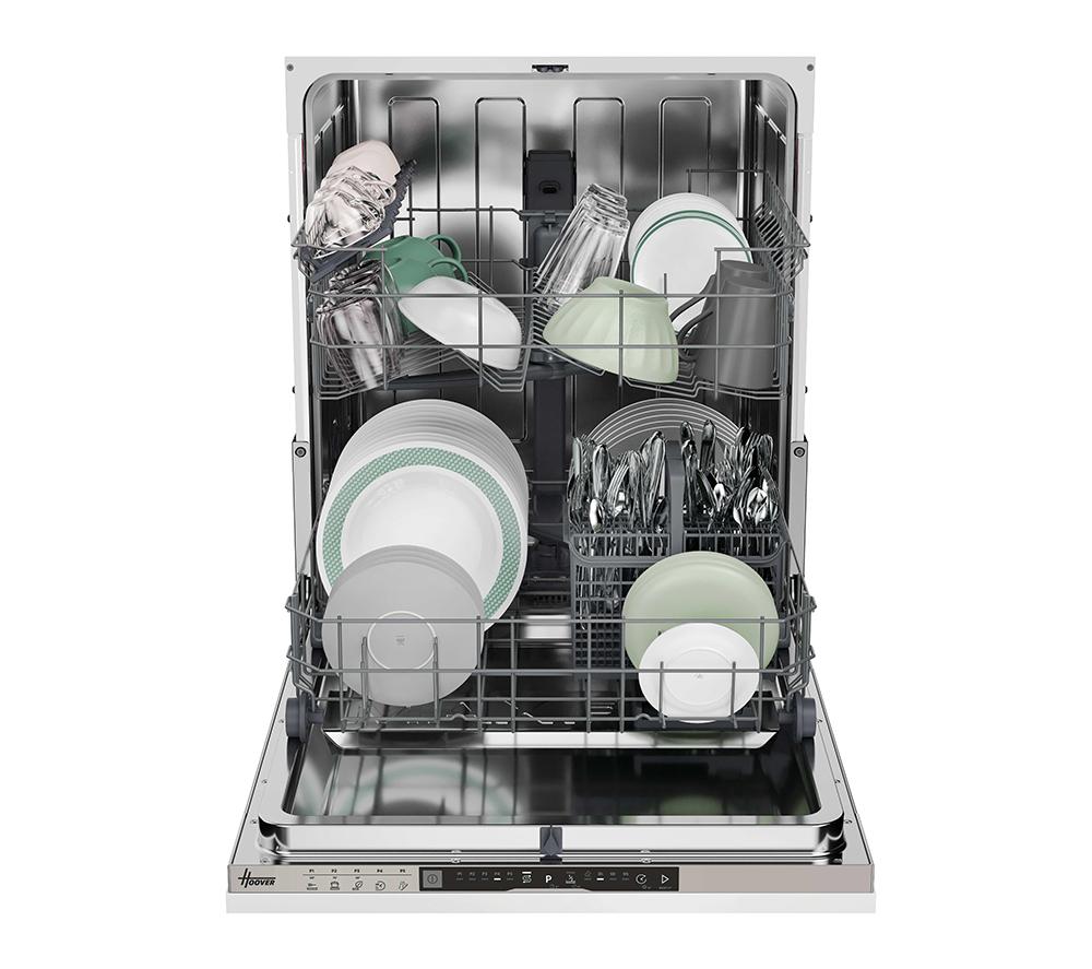 HOOVER H-Dish H300 HI 3E9E0S-80 Full-size Fully Integrated Dishwasher - Silver image number 2 of 18