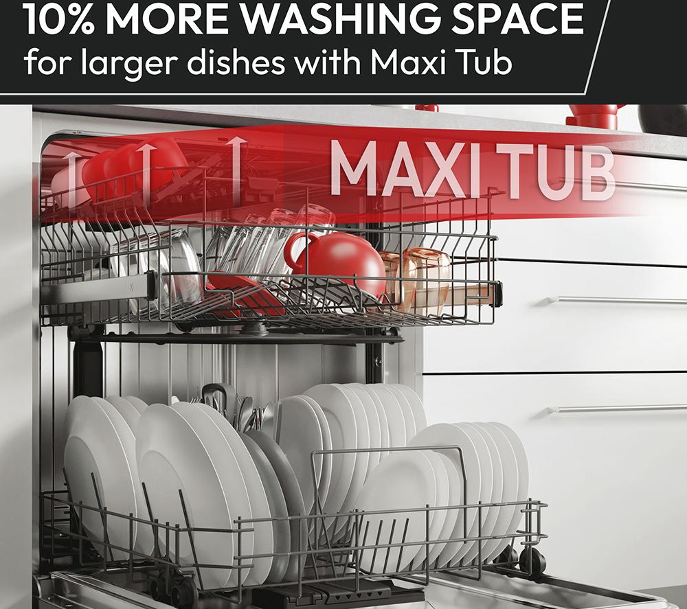 HOOVER H-Dish H300 HI 3E9E0S-80 Full-size Fully Integrated Dishwasher - Silver image number 10 of 18