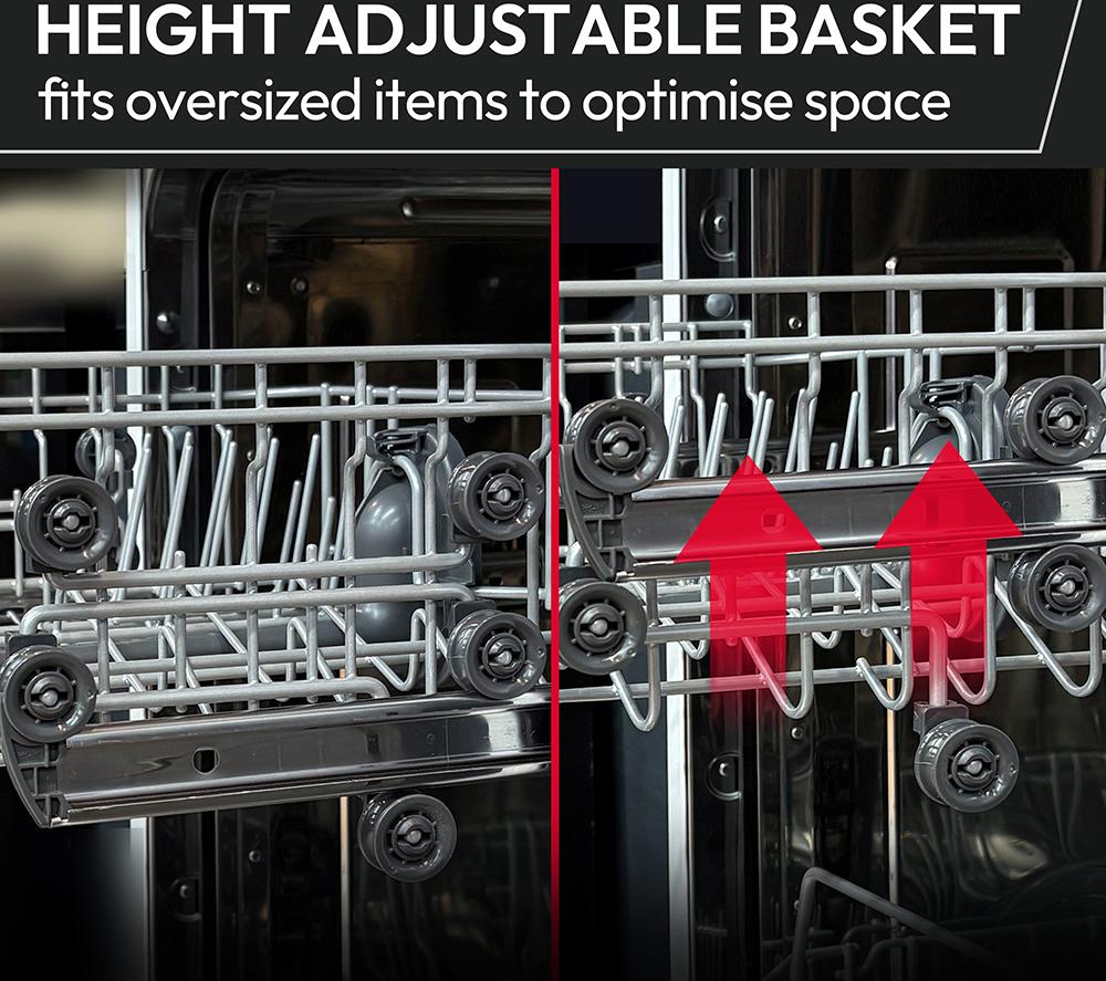HOOVER H-Dish H300 HI 3E9E0S-80 Full-size Fully Integrated Dishwasher - Silver image number 11 of 18