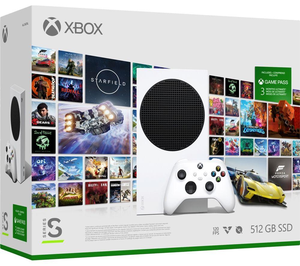 MICROSOFT Xbox Series S & 3 Months of Xbox Game Pass Ultimate Bundle - 512  GB SSD