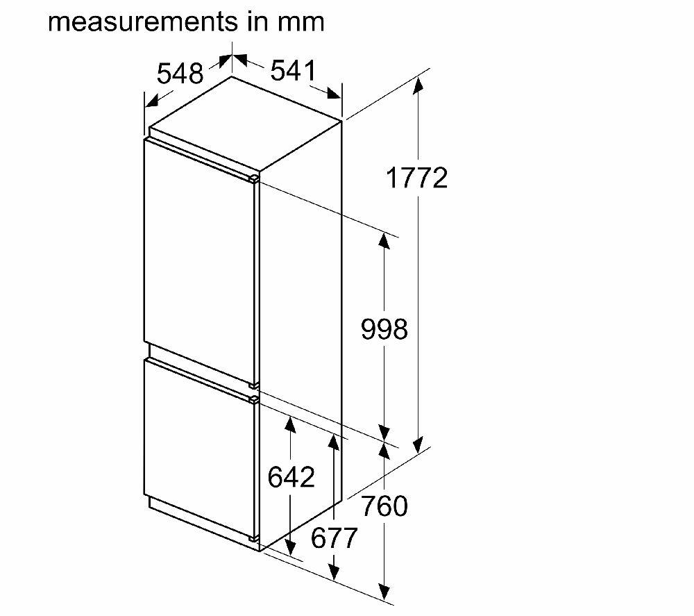 NEFF N30 KI7861SE0G Integrated 60/40 Fridge Freezer - Sliding Hinge image number 9 of 13