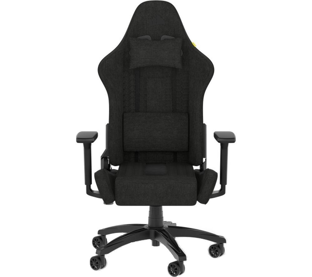 Corsair TC100 Relaxed Gaming Chair - Fabric, Black, Black