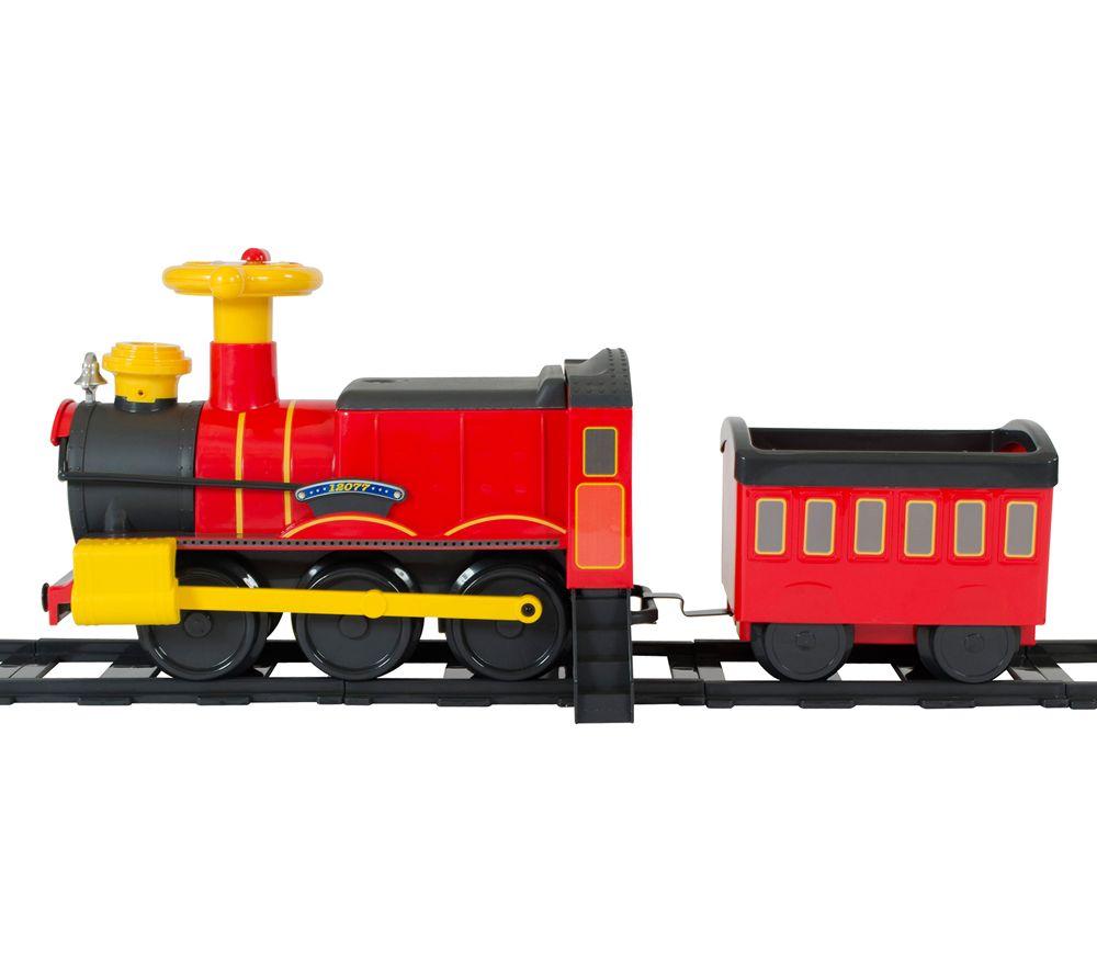 ROLLPLAY Steam Train Kids' Electric Ride-on Toy - Red image number 2 of 14