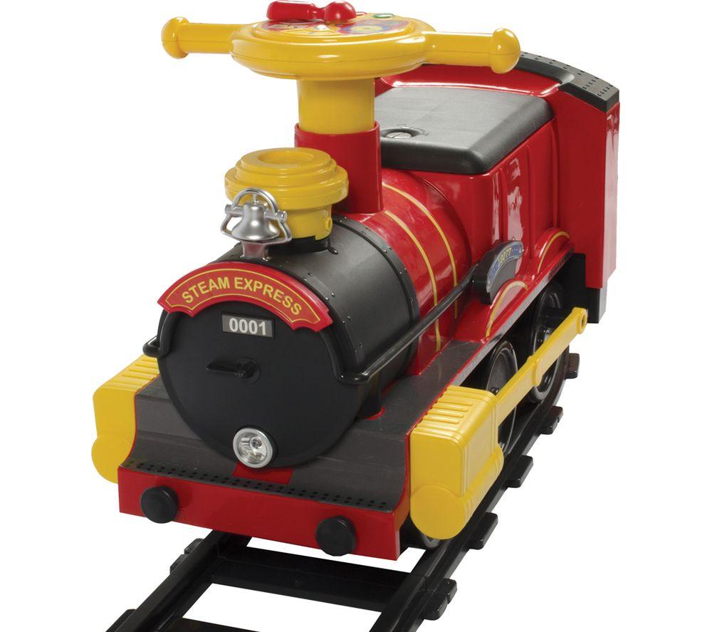 ROLLPLAY Steam Train Kids' Electric Ride-on Toy - Red image number 5 of 14