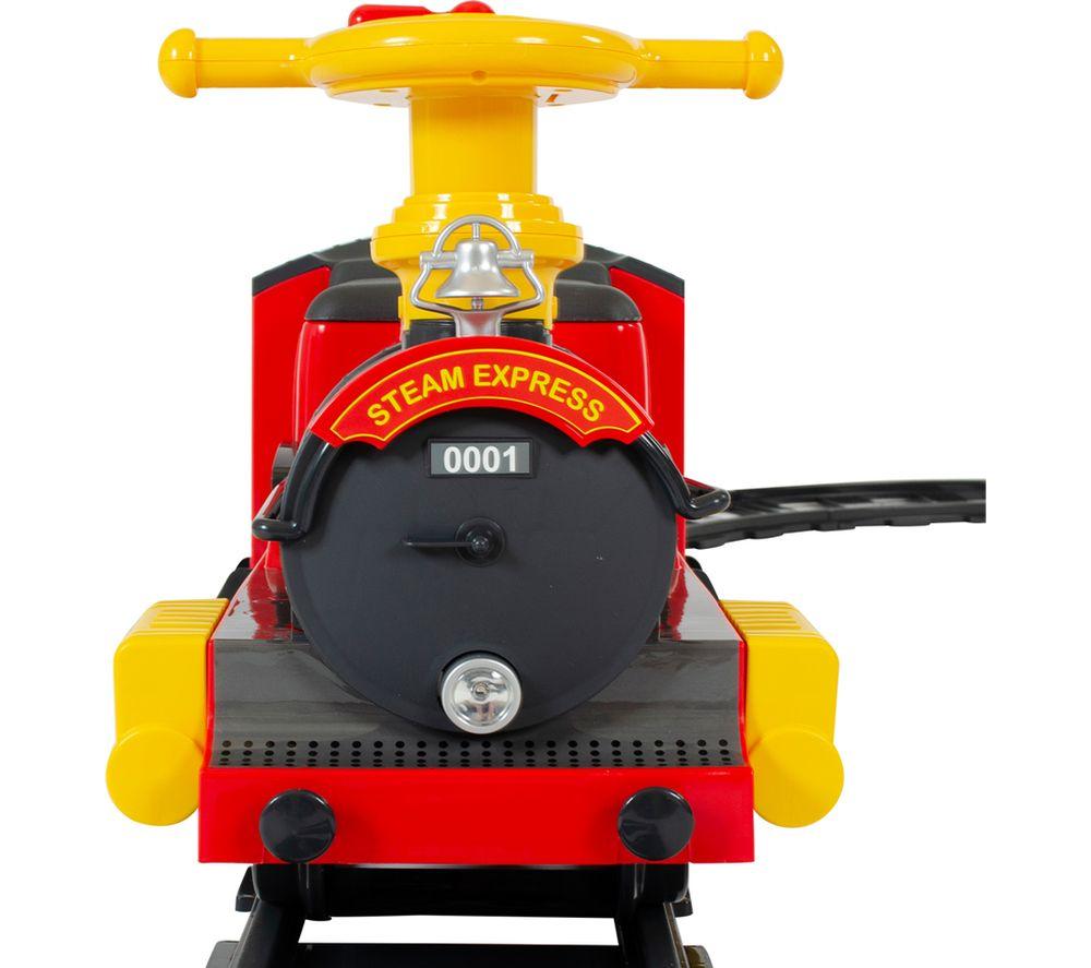 ROLLPLAY Steam Train Kids' Electric Ride-on Toy - Red image number 6 of 14